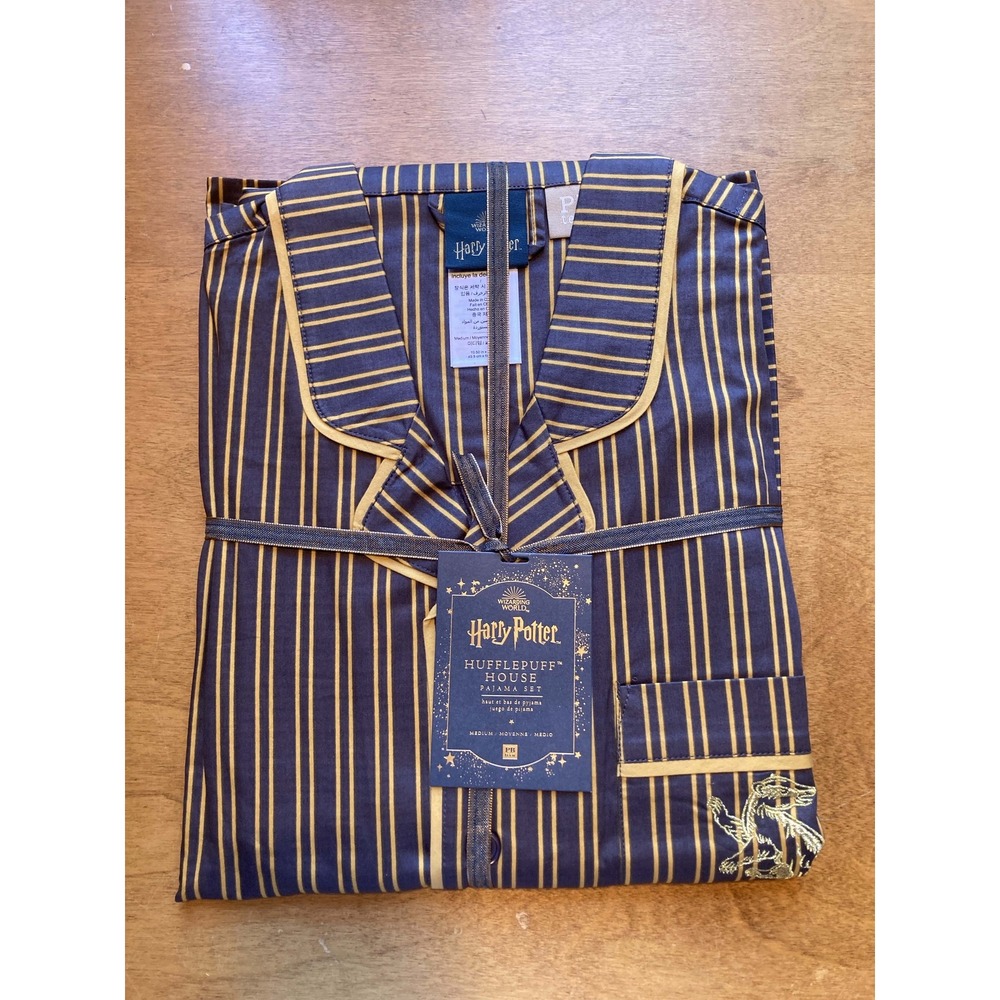 Pottery Barn Teen Harry Potter Pajamas Hufflepuff Medium NWT